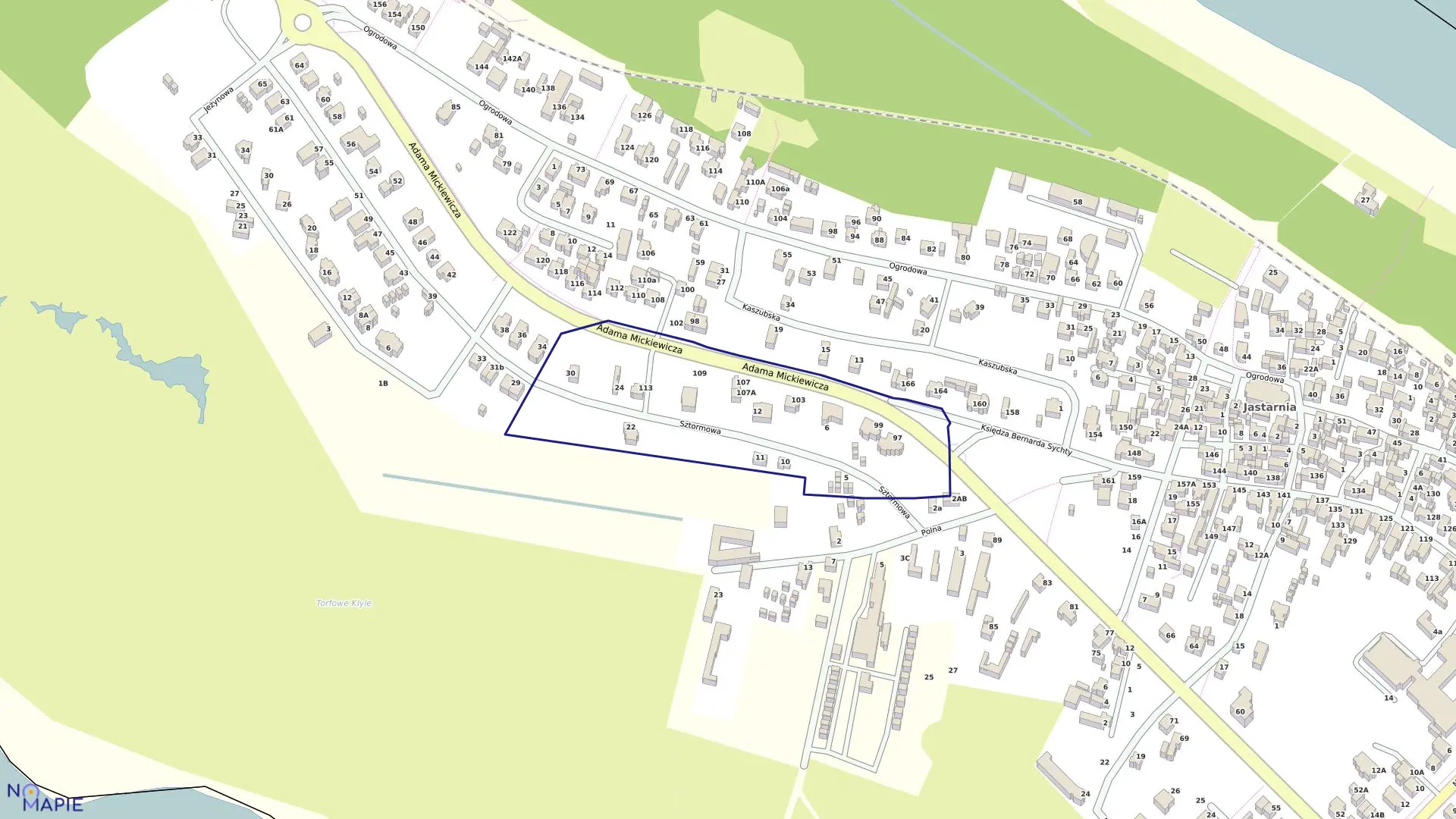 Mapa obrębu Jastarnia 12 w gminie Jastarnia